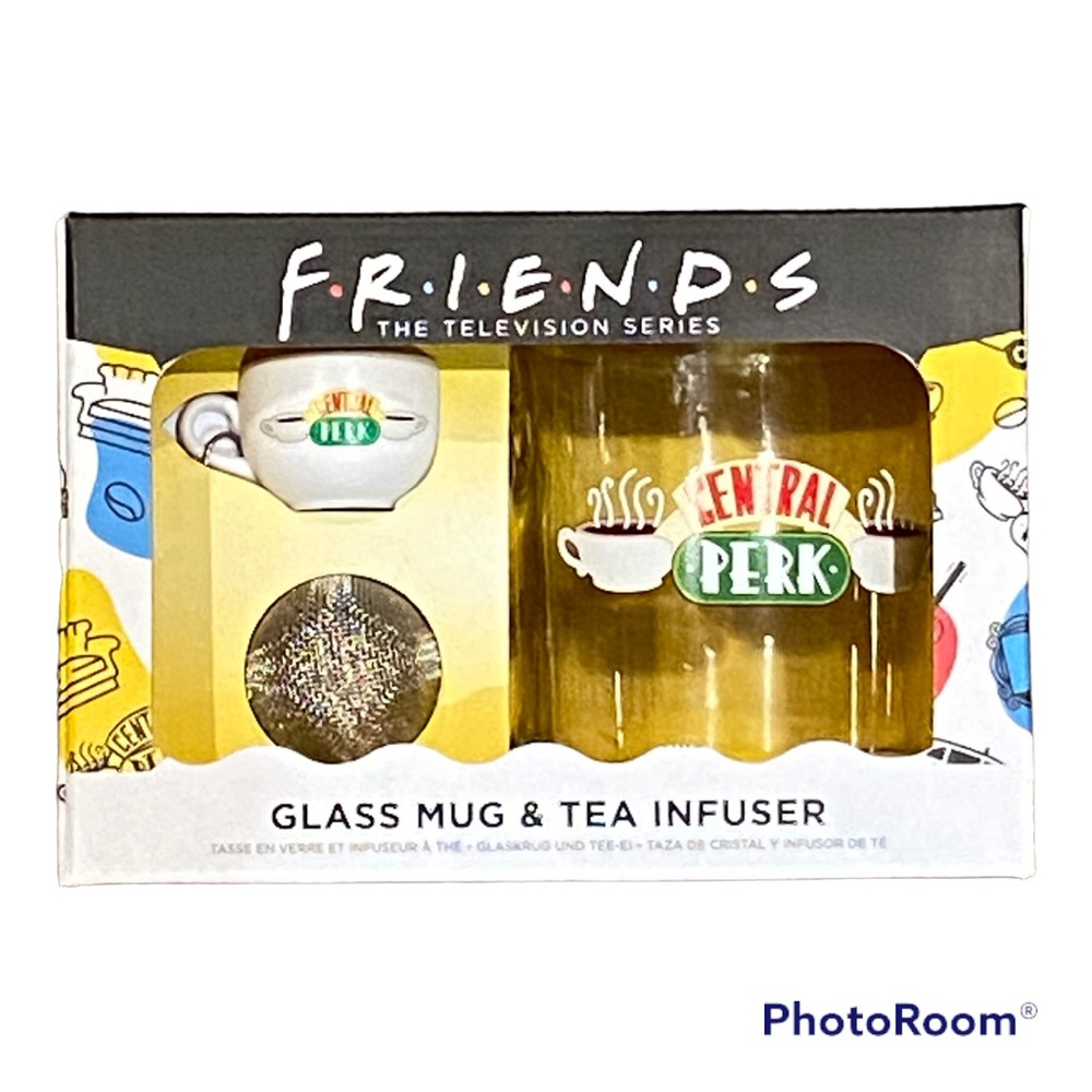 FRIENDS Series glass mug and tea infuser